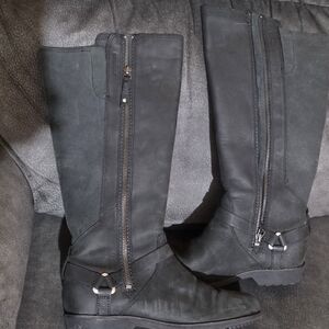 Teva Black Ankle Boots with Zipper Detail